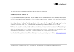 Dipl. BauingenieurIn ETH oder FH