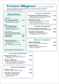 Diese Woche - Cafe Einstein