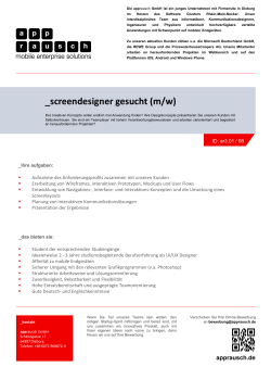 Screendesigner - apprausch GmbH