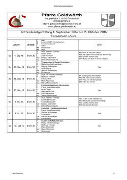Gottesdienstgestaltung