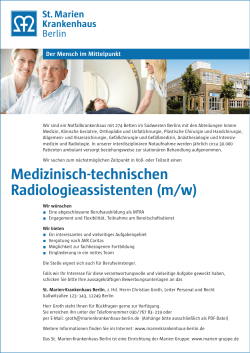 Medizinisch-technischen Radiologieassistenten (m/w)