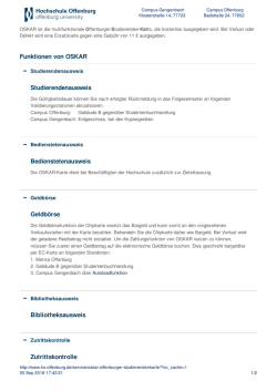 OSKAR Offenburger Studierendenkarte