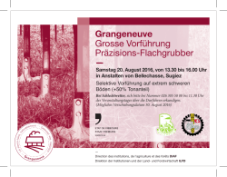 Grangeneuve Grosse Vorf&uuml;hrung Pr&auml;zisions