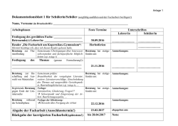 Dokumentationsbl&auml;tter - Kopernikus Gymnasium