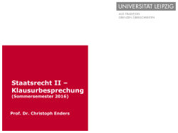 4. Ergebnis - und Verfassungslehre, Professor Dr. Christoph Enders