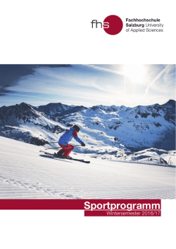Sportprogramm - Fachhochschule Salzburg