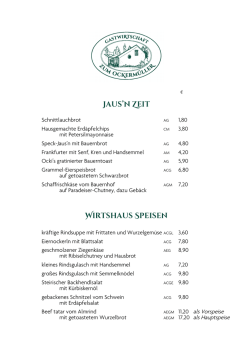 Jaus`n Zeit Wirtshaus Speisen