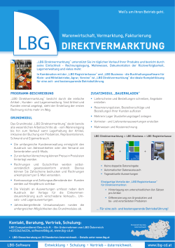 direktvermarktung - LBG Computerdienst