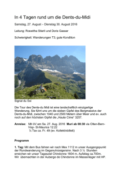 In 4 Tagen rund um die Dents-du-Midi