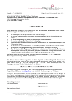Festlegung eines Teilbebauungsplanes KG