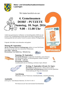 Dorfputzete vom 10. September 2016