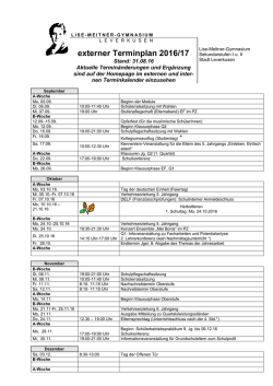 Jahresterminplan 2016 2017  - Lise-Meitner