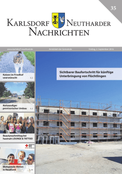 Sichtbarer Baufortschritt für künftige
