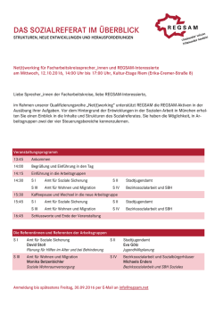 das sozialreferat im überblick