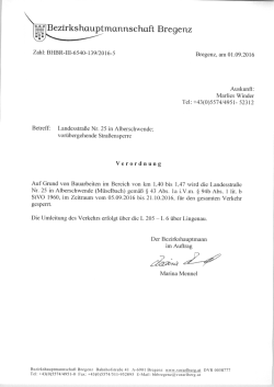 Verordnung - Langenegg