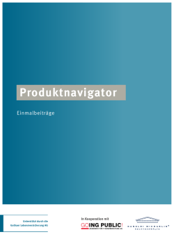 Produktnavigator - Gothaer Produktnavigator – Vertriebslösungen