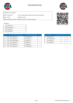 F-Juniorenturnier - MeinTurnierplan.de