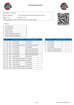 D-Juniorenturnier - MeinTurnierplan.de