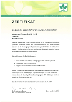 Zertifikat DGE: "Fit-Kid"