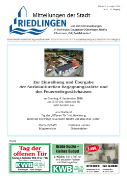 35 Riedlingen.indd - Schwäbische Zeitung