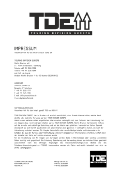 impressum - touring division europe