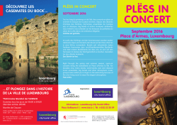 plëss in concert - Luxembourg City Tourist Office