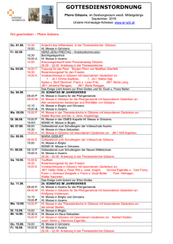 Gottesdienstordnung G&ouml;tzens September 2016