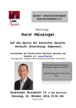 Infos zum Vortrag - Kunst- und Kulturverein Bad Bayersoien e. V.