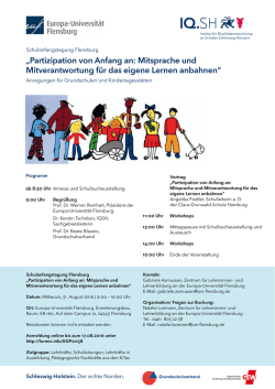 Schulanfangstagung Flensburg (PDF 82KB, Datei ist nicht barrierefrei)