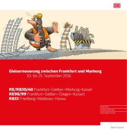 Flyer Gleiserneuerung zwischen Frankfurt und Marburg (PDF