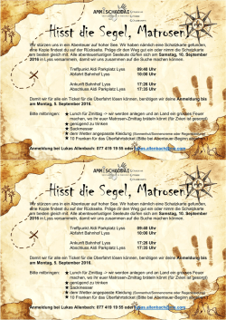 Hisst die Segel, Matrosen!