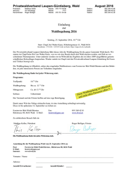 Einladung / Anmeldeformular - Forstrevier R&uuml;ti-Wald
