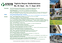 Wochenprogramm Steyr (KW 36)