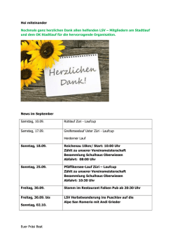 Hoi miteinander Nochmals ganz herzlichen Dank allen helfenden