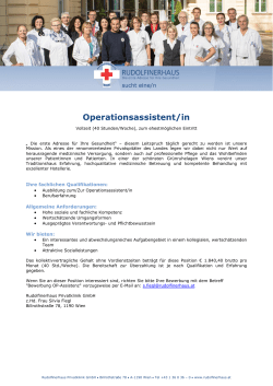 Operationsassistent/in