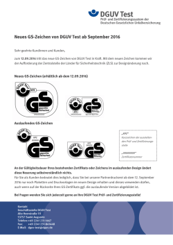 Informationen f&uuml;r Kunden zum neuen GS