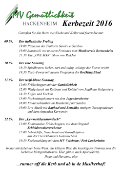 Programm Kerb 2016 - Verbandsgemeinde Bad Kreuznach