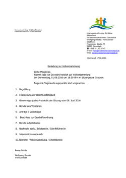 Die Tagesordnung k&ouml;nnen Sie hier herunterladen - iv