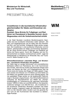 Investitionen in die touristische Infrastruktur gleicherma&szlig;en f&uuml;r G&auml;ste