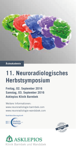 11. Neuroradiologisches Herbstsymposium