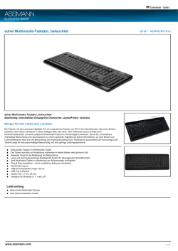 ednet Multimedia-Tastatur, beleuchtet