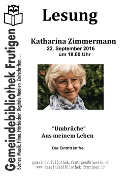 Katharina Zimmermann - Bibliothek Frutigen