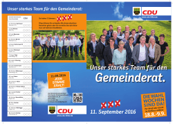 Unser starkes Team für den - CDU