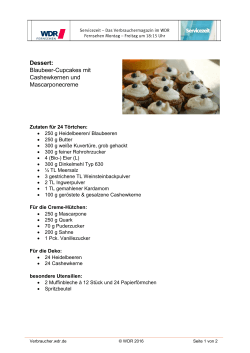 Dessert: Blaubeer-Cupcakes mit Cashewkernen und