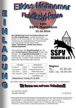 SSPV Mannheim - VdH Sandhausen
