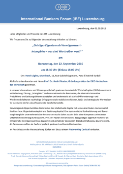 invitation - IBF Luxembourg