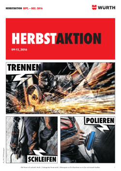 HERBSTAKTION SEPT. &ndash; DEZ. 2016 09