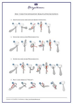 Krawatte binden: Krawattenknoten als Übersicht