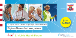 3. Mobile Health Forum 2016 – Digitale Gesundheit everywhere