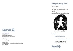 Fachtagung zu FAS am 27.09.2016 - Bodelschwinghsche Stiftungen